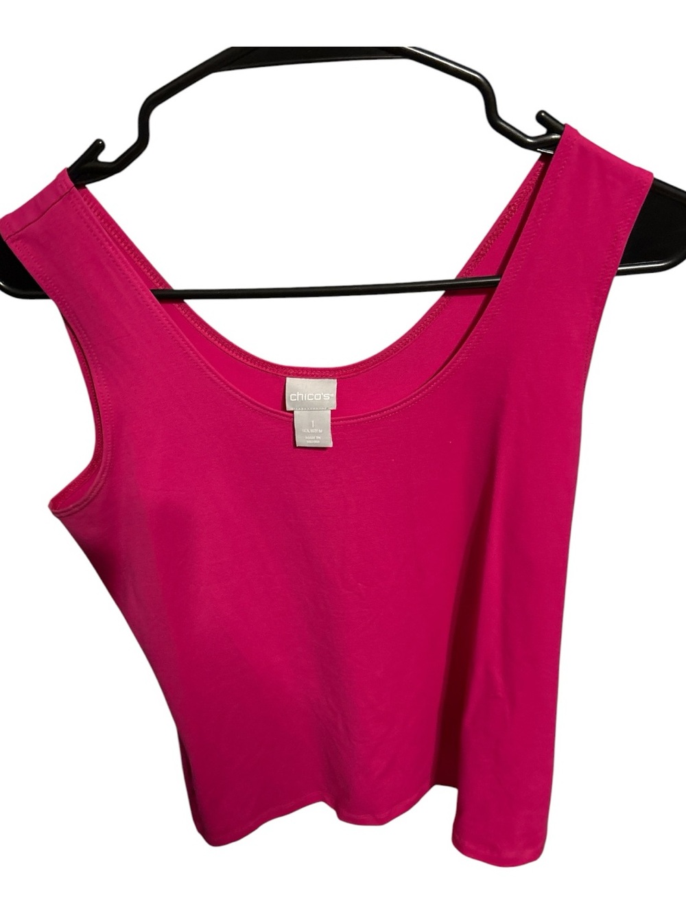 Chico's Bright Fuchsia Scoop Neck Tank
